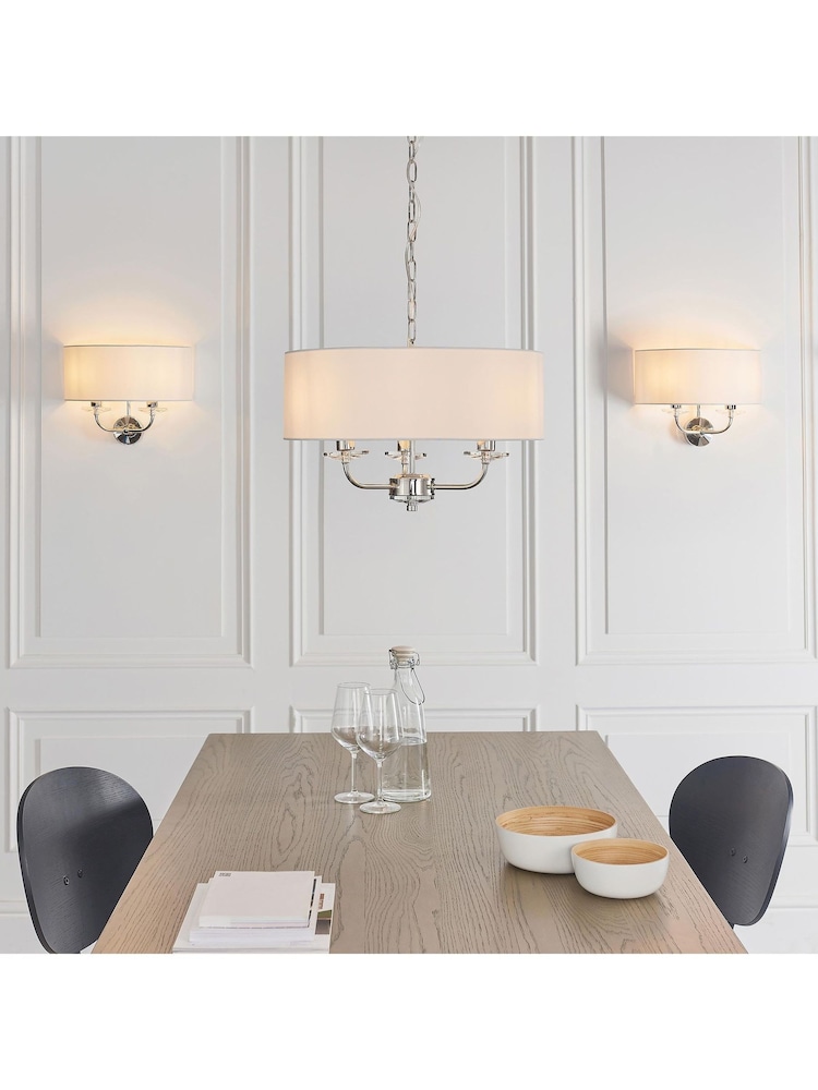 Gallery Home Silver Nixon 3 Pendant Light - Image 1 of 8