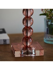 Gallery Home Nickel Adira Blush Tinted Table Lamp - Image 6 of 7