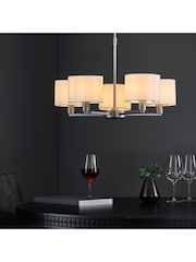 Gallery Home Silver Dalvin 5 Matt Pendant Light - Image 3 of 7