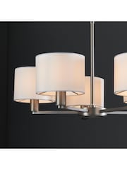 Gallery Home Silver Dalvin 5 Matt Pendant Light - Image 4 of 7