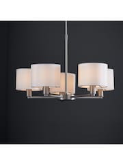 Gallery Home Silver Dalvin 5 Matt Pendant Light - Image 5 of 7