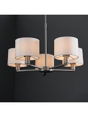 Gallery Home Silver Dalvin 5 Matt Pendant Light - Image 6 of 7