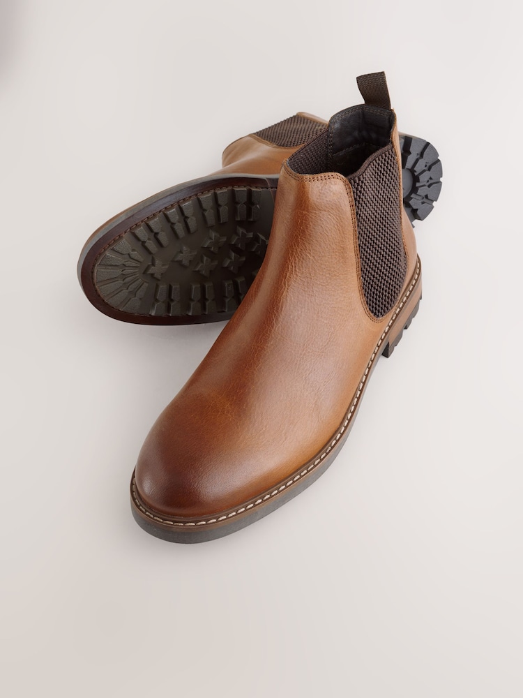 Buy Tan Brown Casual Leather Chelsea Boots from Next USA