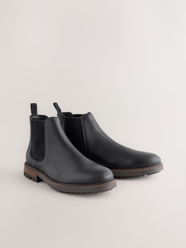 black casual dress boots Men's Black Dress Boots