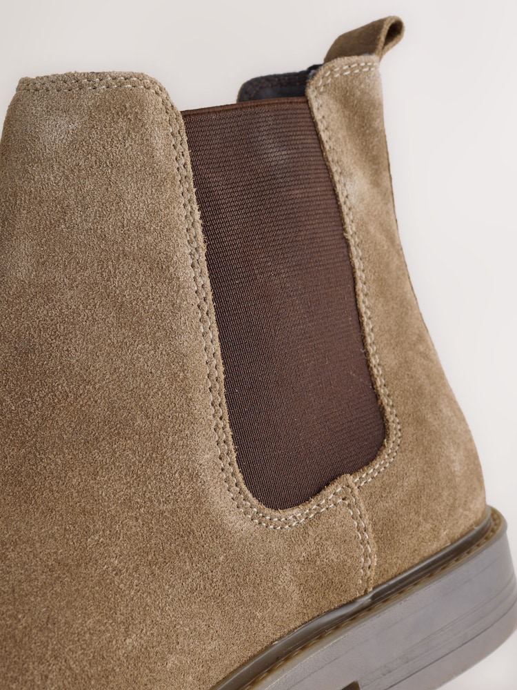 Stone Suede Chelsea Boots - Image 5 of 5