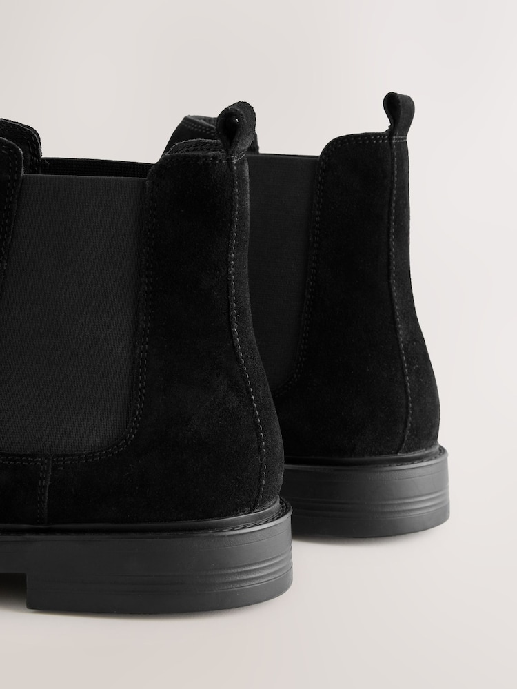 Svart - Semsket skinn Chelsea Støvler - Bilde 7 av 7