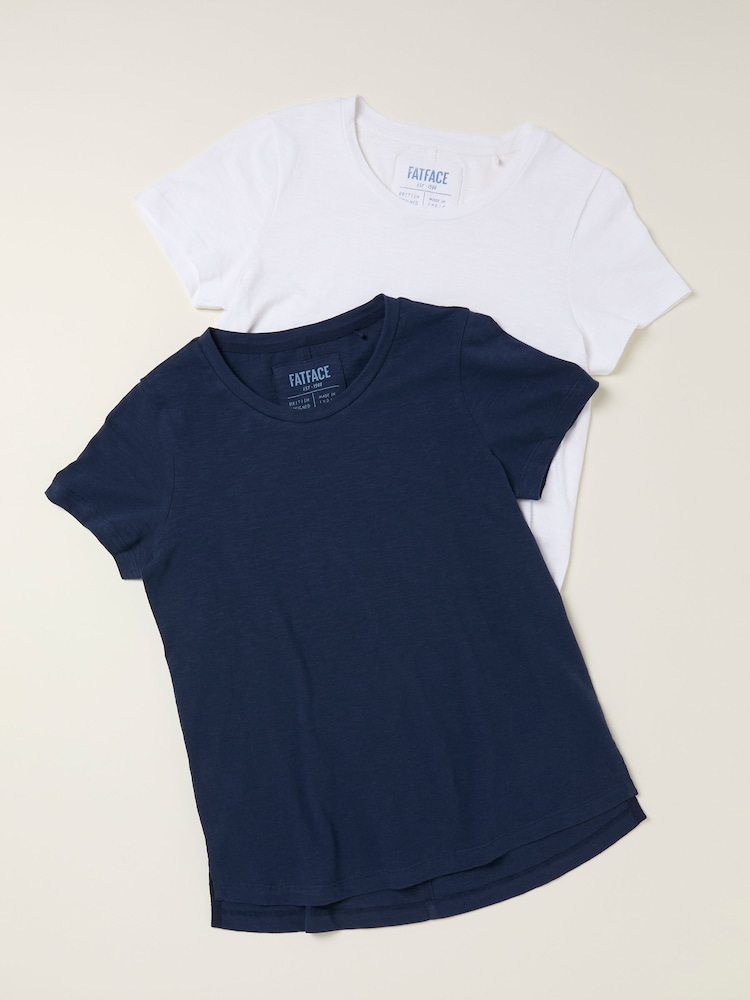 FatFace 2 Pack Plain T Shirt - Imagen 1 de 9