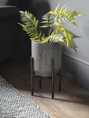 Gallery Home Black Amery Metal Medium Planter - Image 1 of 2