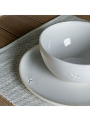 Gallery Home Set of 4 White Honeycomb Sideplates - Image 3 of 6