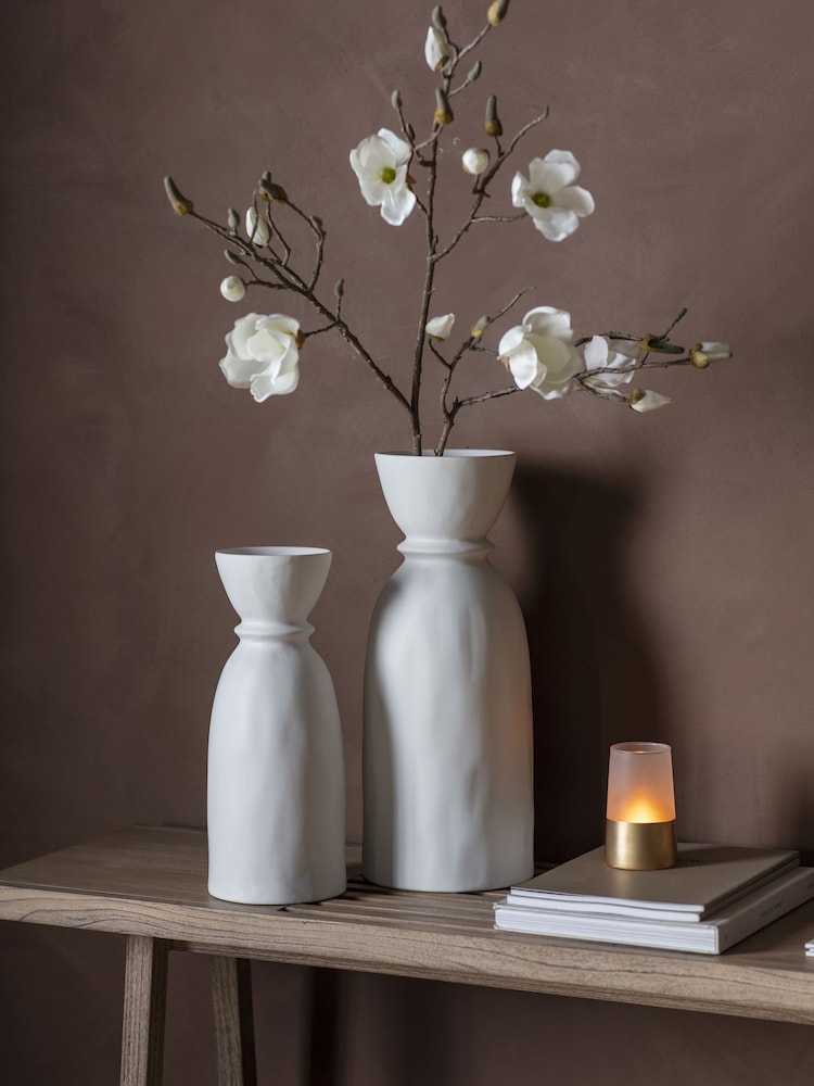 Gallery Home White Takeshi Bottle Vase - Image 1 of 3 Gallery Home White Takeshi Bottle Vase - Image 1 of 3
