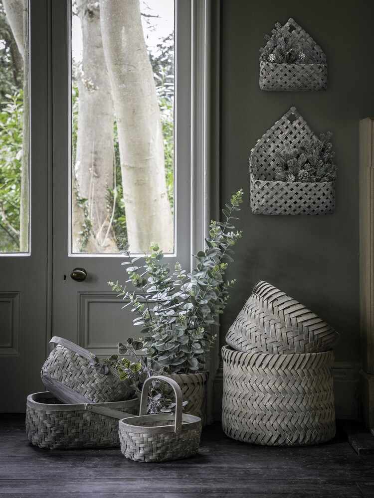 Gallery Home Set of 2 Grey Kenwood Wall Basket Basket - Image 1 of 1