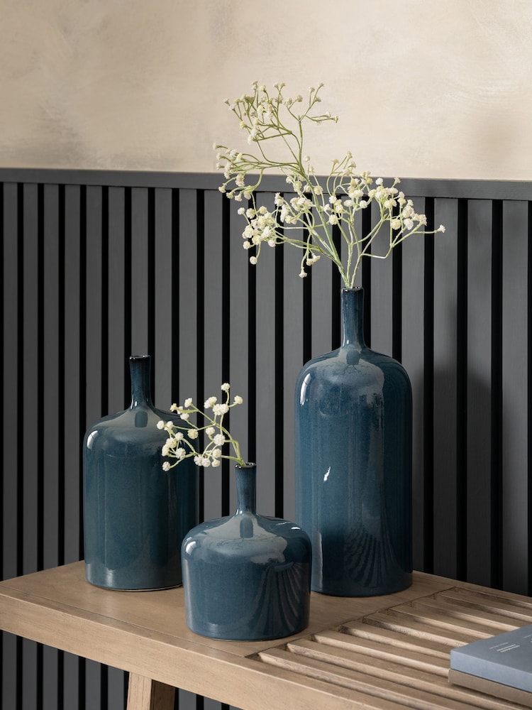Gallery Home Set of 3 Blue Khalid Trio Ornaments - Image 1 of 4