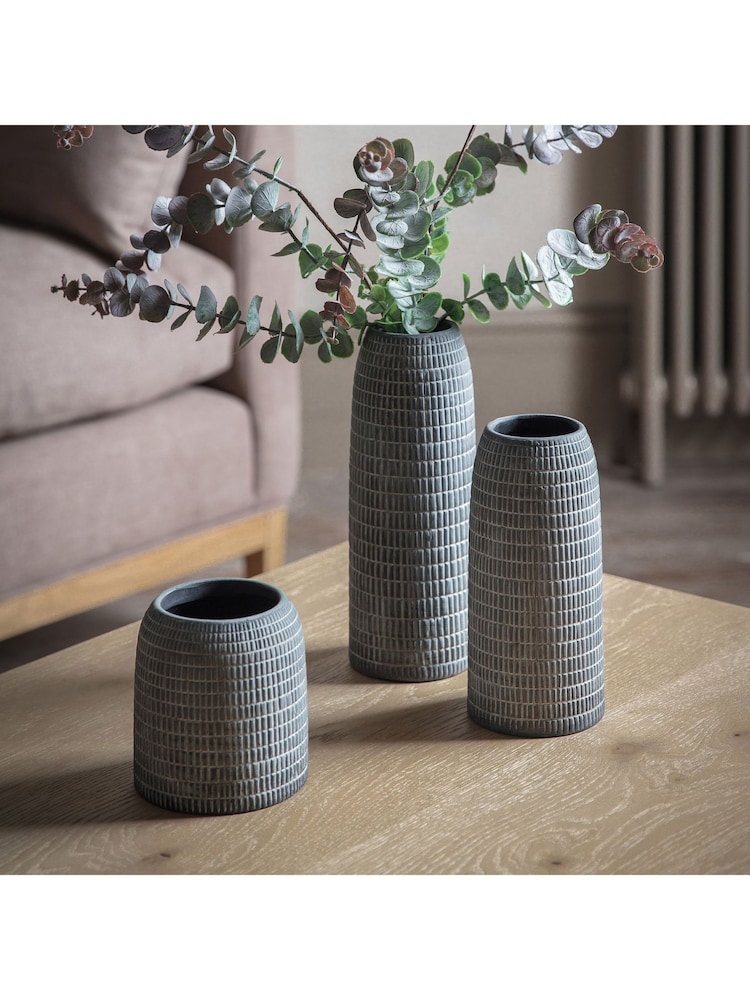 Gallery Home Grey Corsica Vases Set of 3 - Image 1 of 3