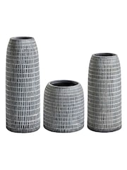 Gallery Home Grey Corsica Vases Set of 3 - Image 3 of 3