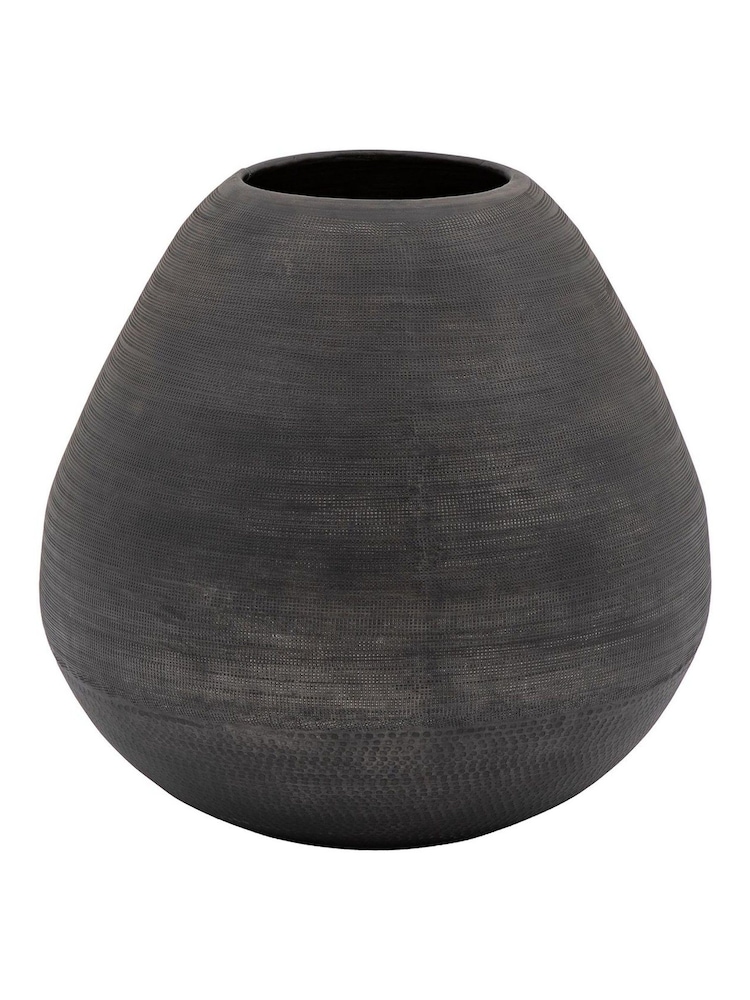 Gallery Home Black Artisan Metal Chatai Vase - Image 3 of 3