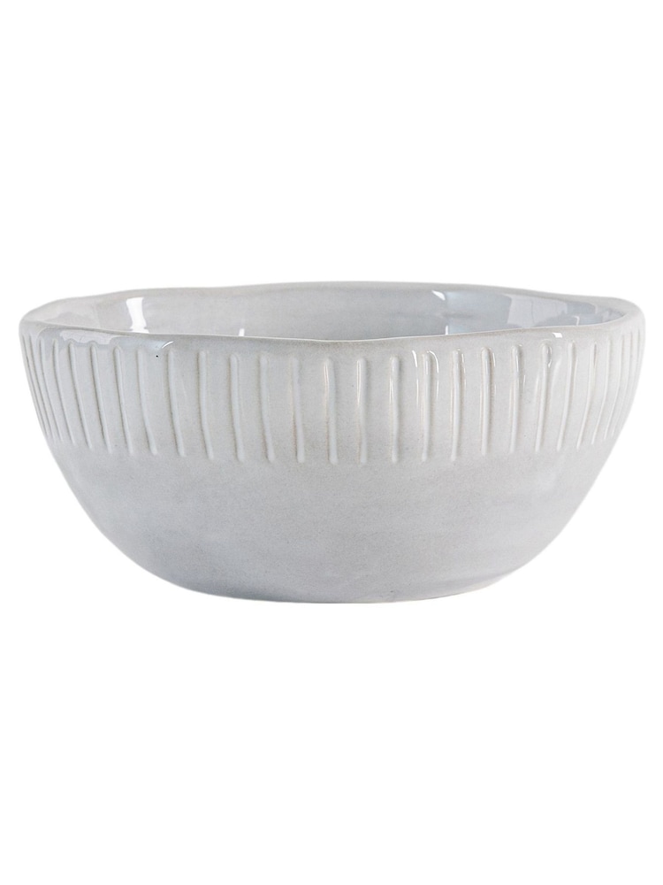 Gallery Home 4 Pack Cream Earthy Ridged Bowls - Image 3 of 3