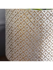 Gallery Home Set of 2 Gold Amora Metal Planter - Image 3 of 3