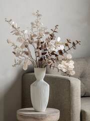 Gallery Home Cream Haruto Vase - Image 1 of 3