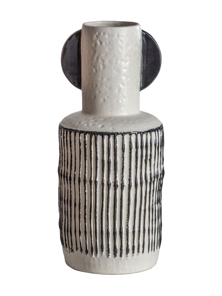Gallery Home Black/White Saito Vase - Image 3 of 3 Gallery Home Black/White Saito Vase - Image 3 of 3