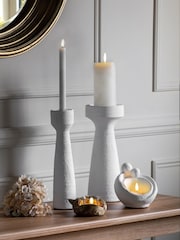 Gallery Home White Small Lollie Candlestick - Image 1 of 3