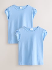 Pale Blue Puff Sleeve T-Shirts 2 Pack (3-16yrs) - Image 1 of 5