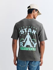 Stan Ray Washed Black Printed T-Shirt - Image 1 of 4