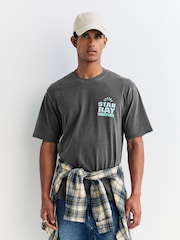 Stan Ray Washed Black Printed T-Shirt - Image 3 of 4