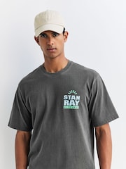 Stan Ray Washed Black Printed T-Shirt - Image 4 of 4