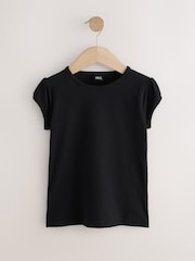Schwarz - T-Shirts mit Puffärmeln im 2er-Pack (3–16 J.) - Bild 3 von 5