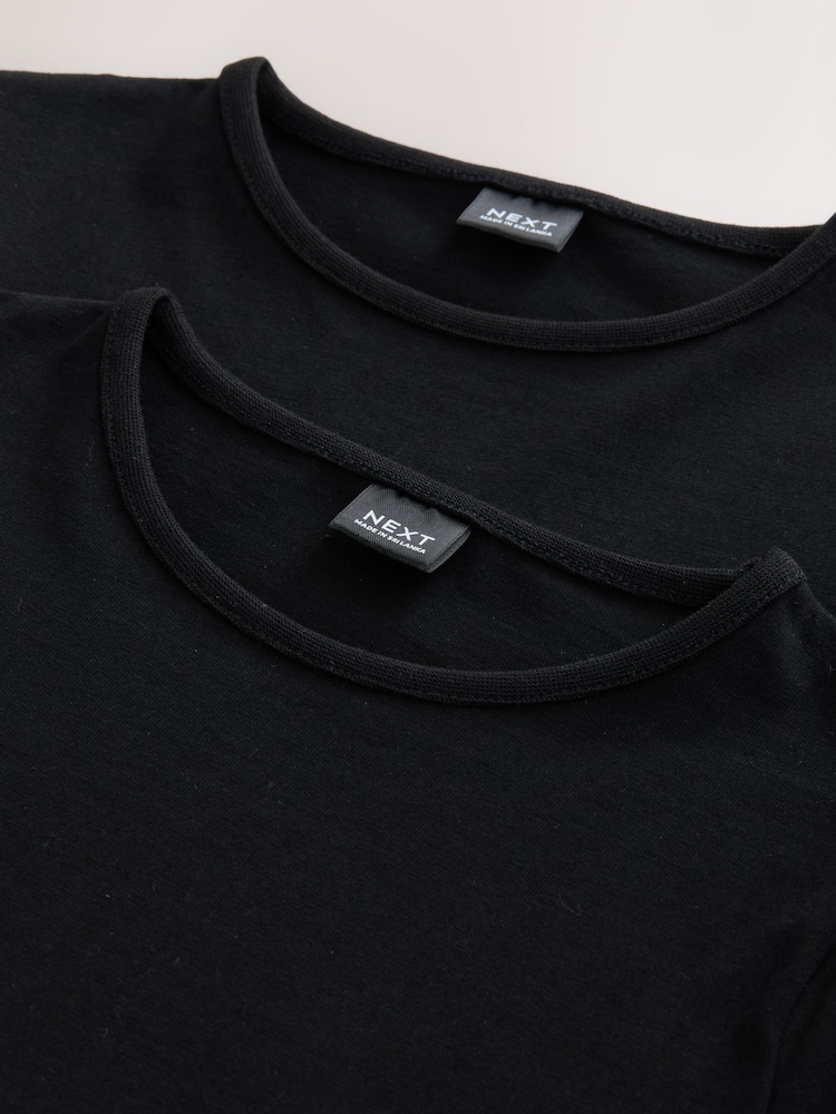 Schwarz - T-Shirts mit Puffärmeln im 2er-Pack (3–16 J.) - Bild 5 von 5