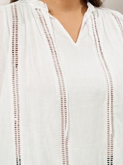 Natural - Evans Ladder Lace Blouse - Imagen 4 de 5