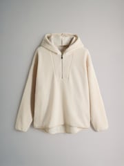 The Set Black/Cream 2 Pack Borg Hooded Longline Sweatshirts - Image 2 of 6