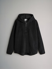 The Set Black/Cream 2 Pack Borg Hooded Longline Sweatshirts - Image 3 of 6