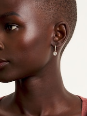 Ted Baker Gold Tone Hanniy Crystal Heart Huggie Earrings - Image 5 of 5