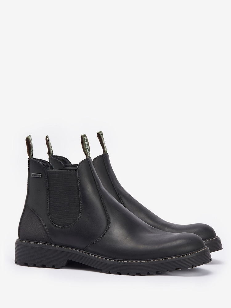 Barbour® Black Patton Leather Chelsea Boot - Image 2 of 5