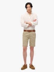 Superdry White Vacation Long Sleeve 100% Linen Shirt - Image 3 of 6