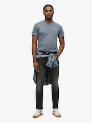 Superdry Blue Classic Essential Pocket 100% Cotton T-Shirt - Image 3 of 6