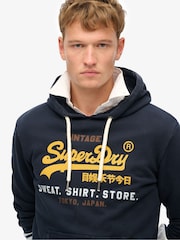 Superdry Blue Vintage Logo Cali Relaxed Hoodie - Image 4 of 6