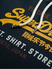 Superdry Blue Vintage Logo Cali Relaxed Hoodie - Image 6 of 6