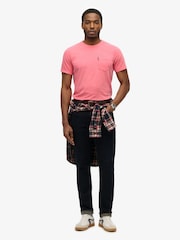 Superdry Pink Classic Essential Pocket 100% Cotton T-Shirt - Image 3 of 5