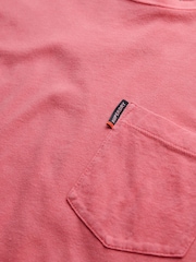 Superdry Pink Classic Essential Pocket 100% Cotton T-Shirt - Image 5 of 5