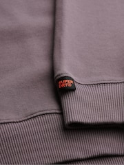 Superdry Grey Oversized Old School Tattoo Crew 100% Cotton Sweatshirt - Image 5 of 6