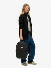 Superdry Black Workwear Canvas Montana 100% Cotton Backpack - Image 1 of 6