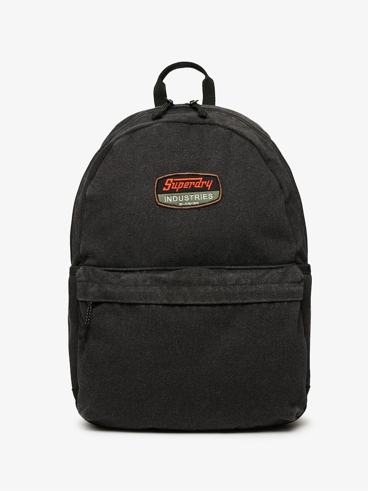 Superdry Black Workwear Canvas Montana 100% Cotton Backpack - Image 2 of 6