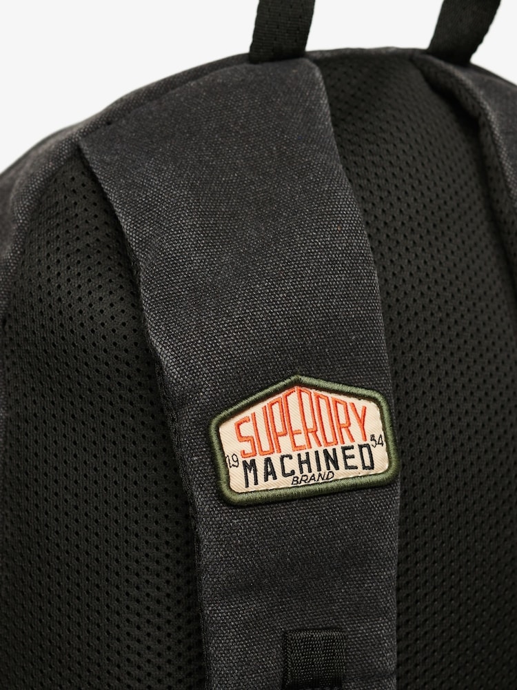 Superdry Black Workwear Canvas Montana 100% Cotton Backpack - Image 6 of 6