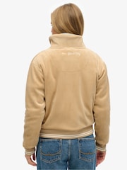 Superdry Nude Country Club Jersey Bomber 100% Cotton Jacket - Image 3 of 7