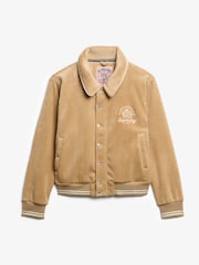 Superdry Nude Country Club Jersey Bomber 100% Cotton Jacket - Image 6 of 7