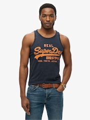 Superdry Blue Vintage Logo Cali Vest - Image 1 of 6