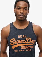 Superdry Blue Vintage Logo Cali Vest - Image 4 of 6