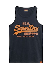 Superdry Blue Vintage Logo Cali Vest - Image 5 of 6